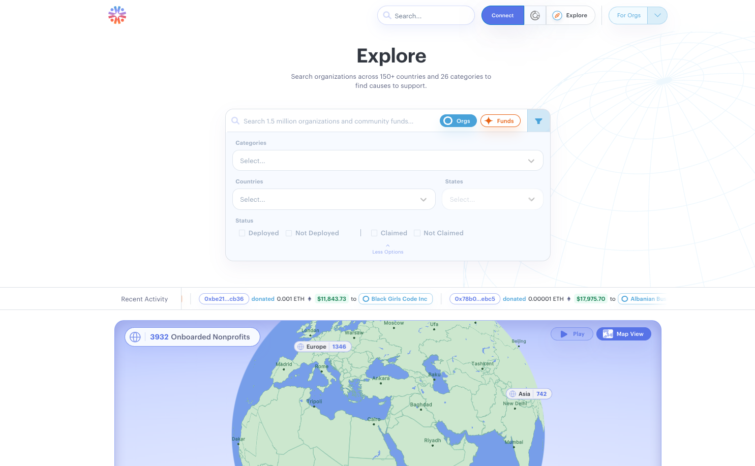 Our all-new Explore page makes it easy to pinpoint the regions that matter to you most, and visualize your impact. 